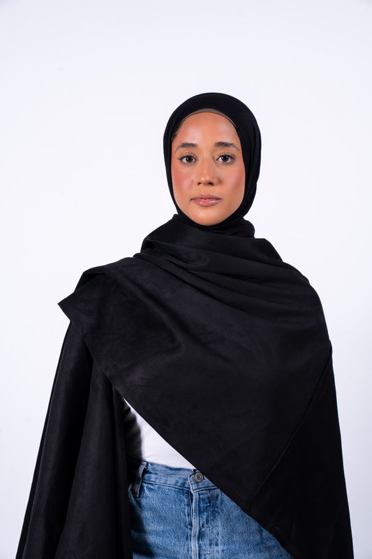 Suede Abaya in the shade Kohl (Black)