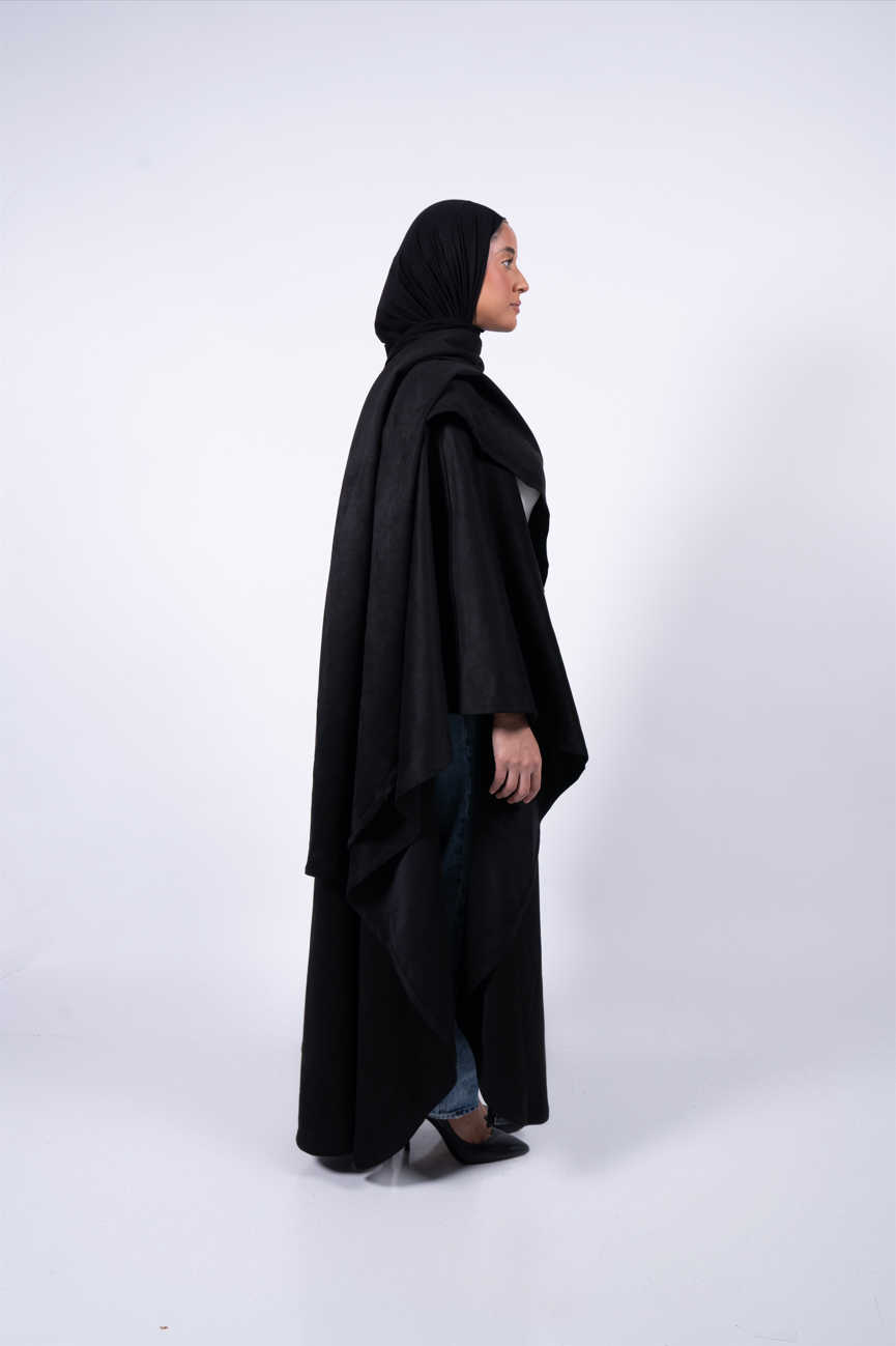 Suede Abaya in the shade Kohl (Black)