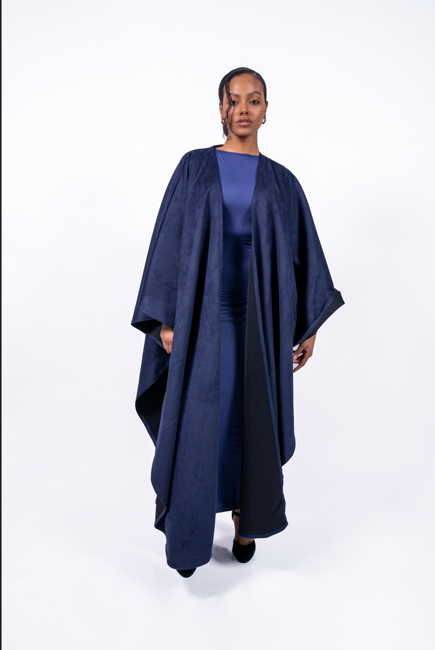 Suede Abaya in the shade Layl (Navy)